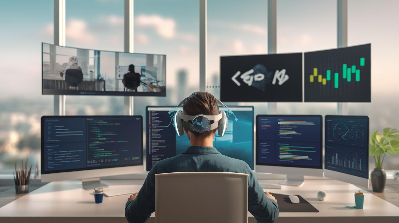 Imagen Relacionada a Cómo la inteligencia artificial está moldeando el futuro del trabajo remoto.