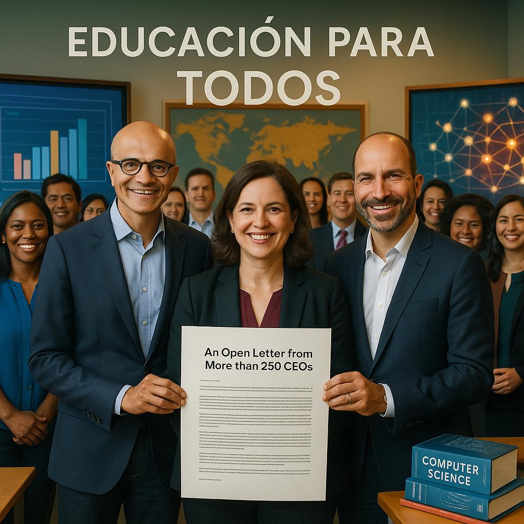 Imagen relacionada con CEO's Instan a EE.UU. a Impulsar Educación en IA y Ciencia Computacional
